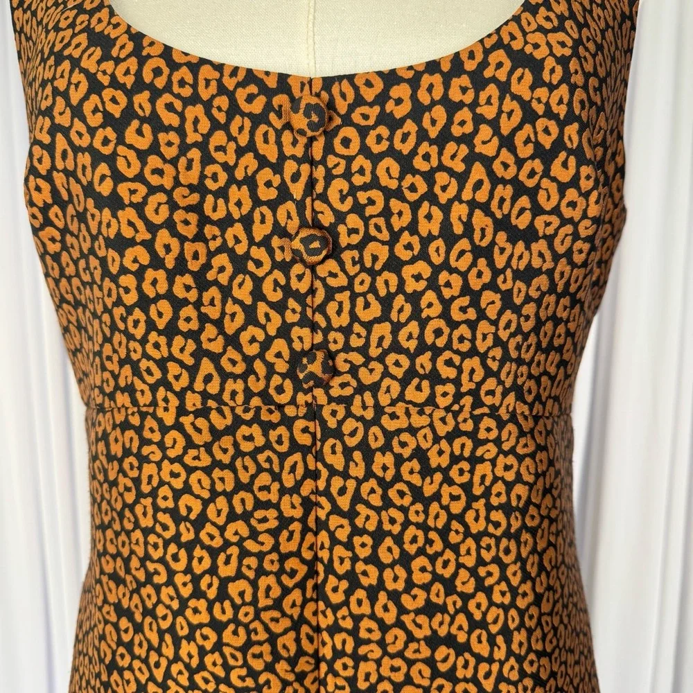 KATE SPADE Brown and Black Leopard-Print Mini Dress Women’s Size 8